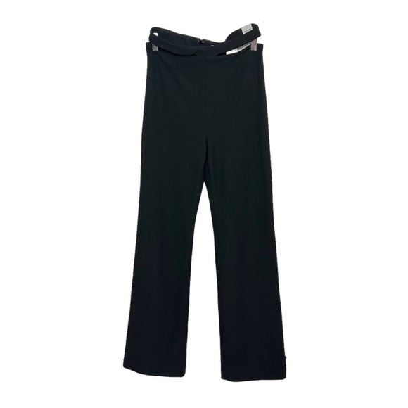 NEW Abercrombie & Fitch Elevated Strappy Waist Black Flare Women’s Pants Sz S - Picture 2 of 12
